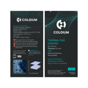 Pad Térmico Coldium Origins 50x50x0.5mm Premium OC