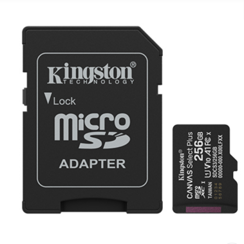 000000000041800268637Captura-desde-2025-10-29-17-10-24-5 MicroSD KINGSTON 256GB c/Adap Gen3 150MB/s Canvas Plus CL10 (8507)