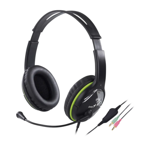 Auricular c/Mic Genius HS-400A,Green,+Single Jack Cable (2091)