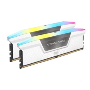 Memoria DDR5 Corsair 32Gb (2x16Gb) 6000 MHz Vengeance RGB AMD EXPO & Intel XMP CL30 White