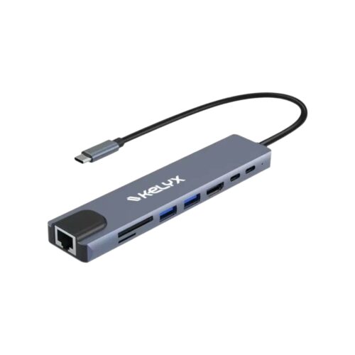 000000000041777476487image Hub Kelyx 8en1 Type C HDMI SD USB 2.0 x2 / USB 3.0 x2 RJ45 (7886)