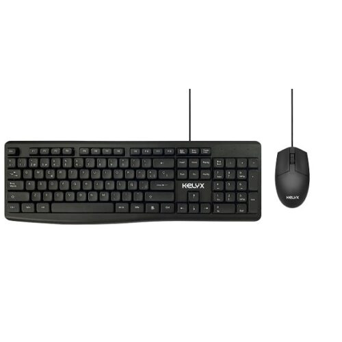 Teclado+Mouse Kelyx USB Cableado Negro (7107)