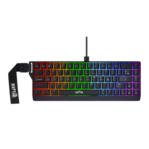 0000000000418532213660418532-1 Teclado Gamer Raptor Fireclaw M68 Magnetico RGB Switch Red Outemu (3019)